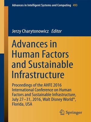 cover image of Advances in Human Factors and Sustainable Infrastructure